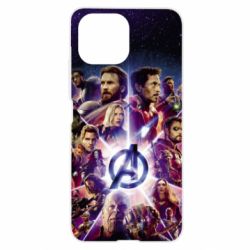 Чехол из раздела Мстители Avengers heroes and logo endgame для Xiaomi Mi11 Lite - FATLINE Чехол из раздела Мстители Avengers heroes and logo endgame для Xiaomi Mi11 Lite