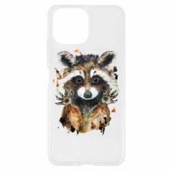 Чехол из раздела Енот Raccoon watercolor для Xiaomi Mi11 Lite - FATLINE Чехол из раздела Енот Raccoon watercolor для Xiaomi Mi11 Lite