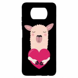 Чехол из раздела Лама Lama with heart для Xiaomi Poco X3 - FATLINE Чехол из раздела Лама Lama with heart для Xiaomi Poco X3