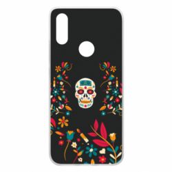 Чехол из раздела Цветы Floral Calavera для Xiaomi Redmi 7 - FATLINE Чехол из раздела Цветы Floral Calavera для Xiaomi Redmi 7