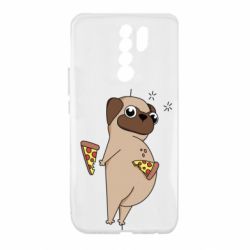 Чехол из раздела Пицца Pug loves pizza для Xiaomi Redmi 9 - FATLINE Чехол из раздела Пицца Pug loves pizza для Xiaomi Redmi 9