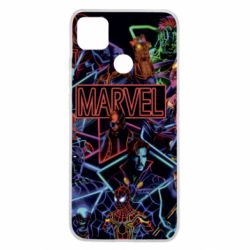 Чехол из раздела Мстители Marvel neon art pattern для Xiaomi Redmi 9c - FATLINE Чехол из раздела Мстители Marvel neon art pattern для Xiaomi Redmi 9c