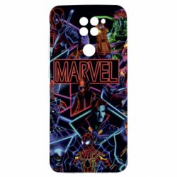 Чехол из раздела Мстители Marvel neon art pattern для Xiaomi Redmi 9T - FATLINE Чехол из раздела Мстители Marvel neon art pattern для Xiaomi Redmi 9T