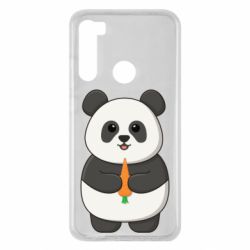 Чехол из раздела Панда Милая панда с морковкой для Xiaomi Redmi Note 8 - FATLINE Чехол из раздела Панда Милая панда с морковкой для Xiaomi Redmi Note 8
