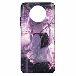 Чохол з розділу Аніме Anime girl and sakura для Xiaomi Redmi Note 9 5G/Redmi Note 9T - FATLINE Чохол з розділу Аніме Anime girl and sakura для Xiaomi Redmi Note 9 5G/Redmi Note 9T