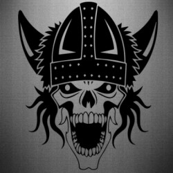Наклейка Череп з рогами