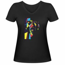 Жіночі футболки з V-подібним вирізом - FATLINE