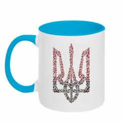 Кружка двухцветная 320ml Coat of arms of Ukraine in pieces - FATLINE Кружка двухцветная 320ml Coat of arms of Ukraine in pieces