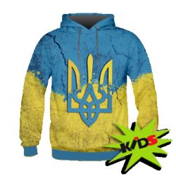 Детская 3D худи Coat of Arms Ukraine - FATLINE Детская 3D худи Coat of Arms Ukraine