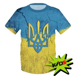 Дитяча футболка 3D Coat of Arms Ukraine