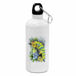 Фляга Collage with chameleon and succulents - FATLINE Фляга Collage with chameleon and succulents