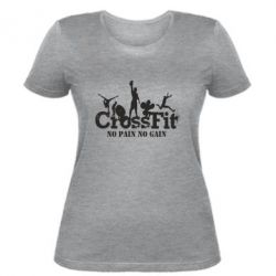 Женская футболка Crossfit No pain No Gain - FATLINE Женская футболка Crossfit No pain No Gain