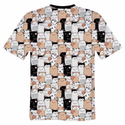 Чоловіча 3D футболка Cute dogs pattern - FATLINE Чоловіча 3D футболка Cute dogs pattern
