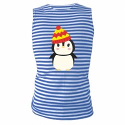Майка-тельняшка Cute penguin in a hat - FATLINE Майка-тельняшка Cute penguin in a hat