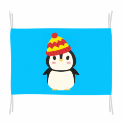 Флаг Cute penguin in a hat - FATLINE Флаг Cute penguin in a hat