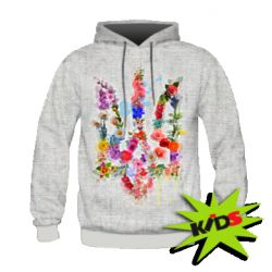 Дитяча 3D худі Квітучий Герб Льон