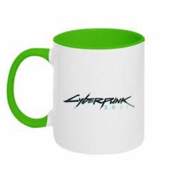 Кружка двухцветная 320ml Cyberpunk 2077 logo