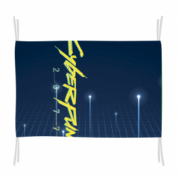 Прапор Cyberpunk with background - FATLINE Прапор Cyberpunk with background