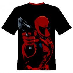 Мужская 3D футболка Deadpool shoots
