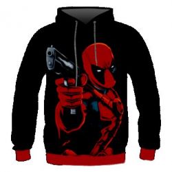 Мужская 3D худи Deadpool shoots - FATLINE Мужская 3D худи Deadpool shoots