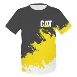 Детская 3D футболка CAT and grunge background - FATLINE Детская 3D футболка CAT and grunge background