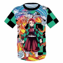 Детская 3D футболка Demon Slayer Kimetsu No Yaiba