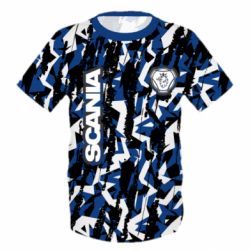 Детская 3D футболка Scania logo and grunge