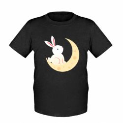 Детская футболка Cute rabbit on the moon - FATLINE Детская футболка Cute rabbit on the moon