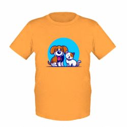 Детская футболка Собачка и котик - FATLINE Детская футболка Собачка и котик