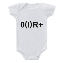 Детский бодик Группа крови (1)0+ - FATLINE Детский бодик Группа крови (1)0+