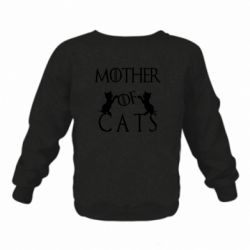 Детский свитшот на флисе Mother of cats1 - FATLINE Детский свитшот на флисе Mother of cats1