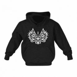 Дитяче худі Ukrainian trident with a pattern - FATLINE Дитяче худі Ukrainian trident with a pattern