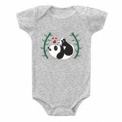 Дитячий бодік Панда мама і малюк