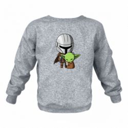 Детский свитшот на флисе Din Djarin And The Child - FATLINE Детский свитшот на флисе Din Djarin And The Child