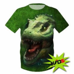 Детская 3D футболка Dinosaur head art - FATLINE Детская 3D футболка Dinosaur head art