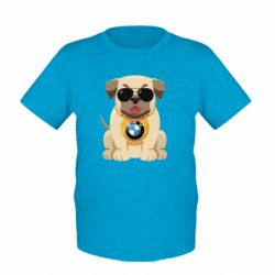Детская футболка Dog with a collar BMW - FATLINE Детская футболка Dog with a collar BMW