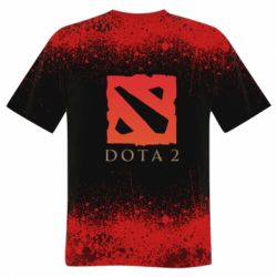Мужская 3D футболка Dota and spray paint