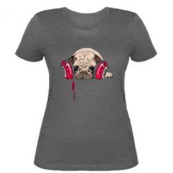 Женская футболка Doug the pug - FATLINE Женская футболка Doug the pug