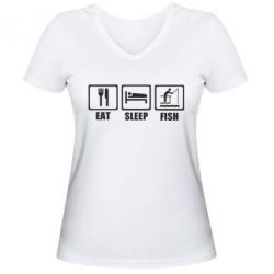Жіночі футболки з V-подібним вирізом - FATLINE