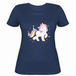 Жіноча футболка Единорог в звёздах - FATLINE Жіноча футболка Единорог в звёздах