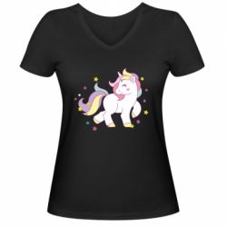 Жіночі футболки з V-подібним вирізом