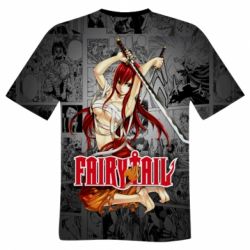 Мужская 3D футболка Fairy tail Erza Scarlet