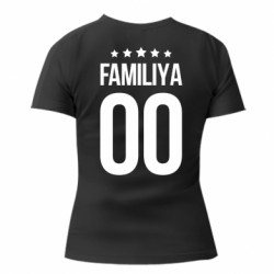 Женская футболка Фамилия и номер - FATLINE Женская футболка Фамилия и номер