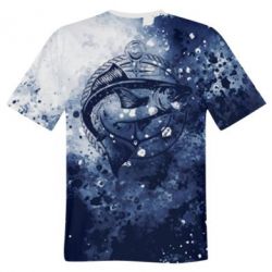 Мужская 3D футболка Fans of fishing