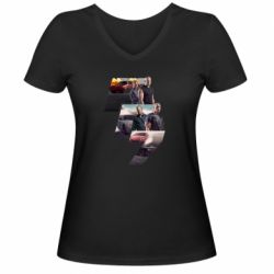 Женские футболки с V-образным вырезом - FATLINE