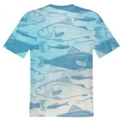 Мужская 3D футболка Fish