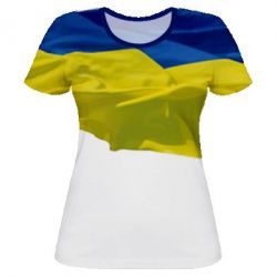 Жіноча 3D футболка Flag of Ukraine