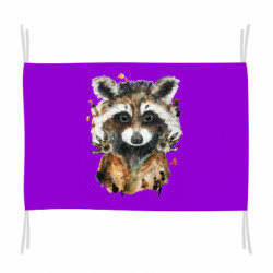 Флаг Raccoon watercolor - FATLINE Флаг Raccoon watercolor
