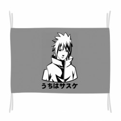 Флаг Uchiha Sasuke Black And White Art - FATLINE Флаг Uchiha Sasuke Black And White Art