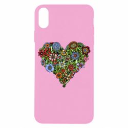 Чохол з розділу Квіти Flower heart для Apple iPhone X/Xs - FATLINE Чохол з розділу Квіти Flower heart для Apple iPhone X/Xs
